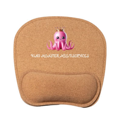 King monster multiservices tapis de souris en liege alison avec support de poignet ap supprime 2